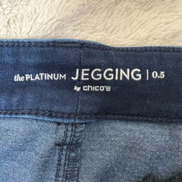 Chico’s The Platinum Dark Blue High Rise Jegging Jeans Pant - Sz 0.5 (Small/6) - Picture 8 of 14